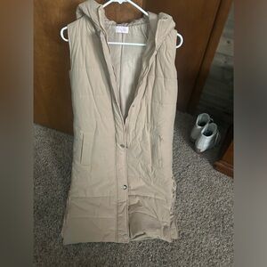 Pink lily hooded puffer